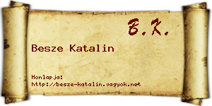 Besze Katalin névjegykártya